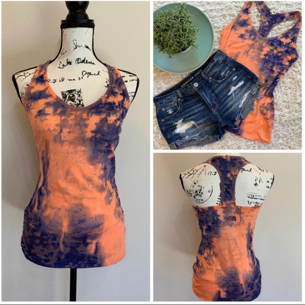 North Face Tie Dye Racerback Tank Top Yoga Shirt